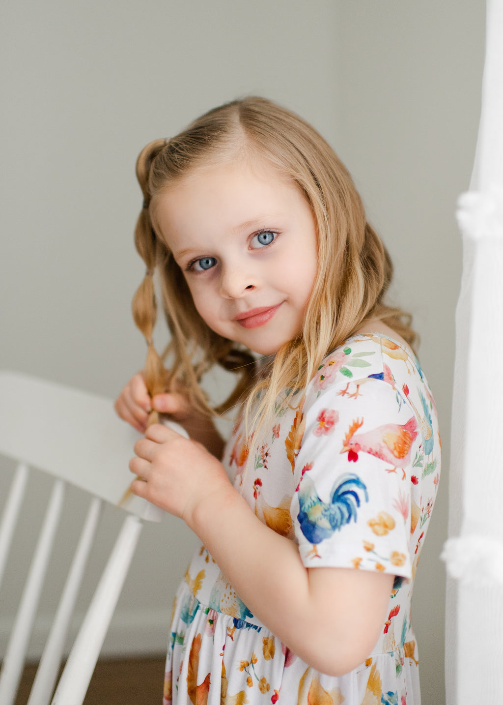Rainbow Chicken Twirl Dress with Shorts