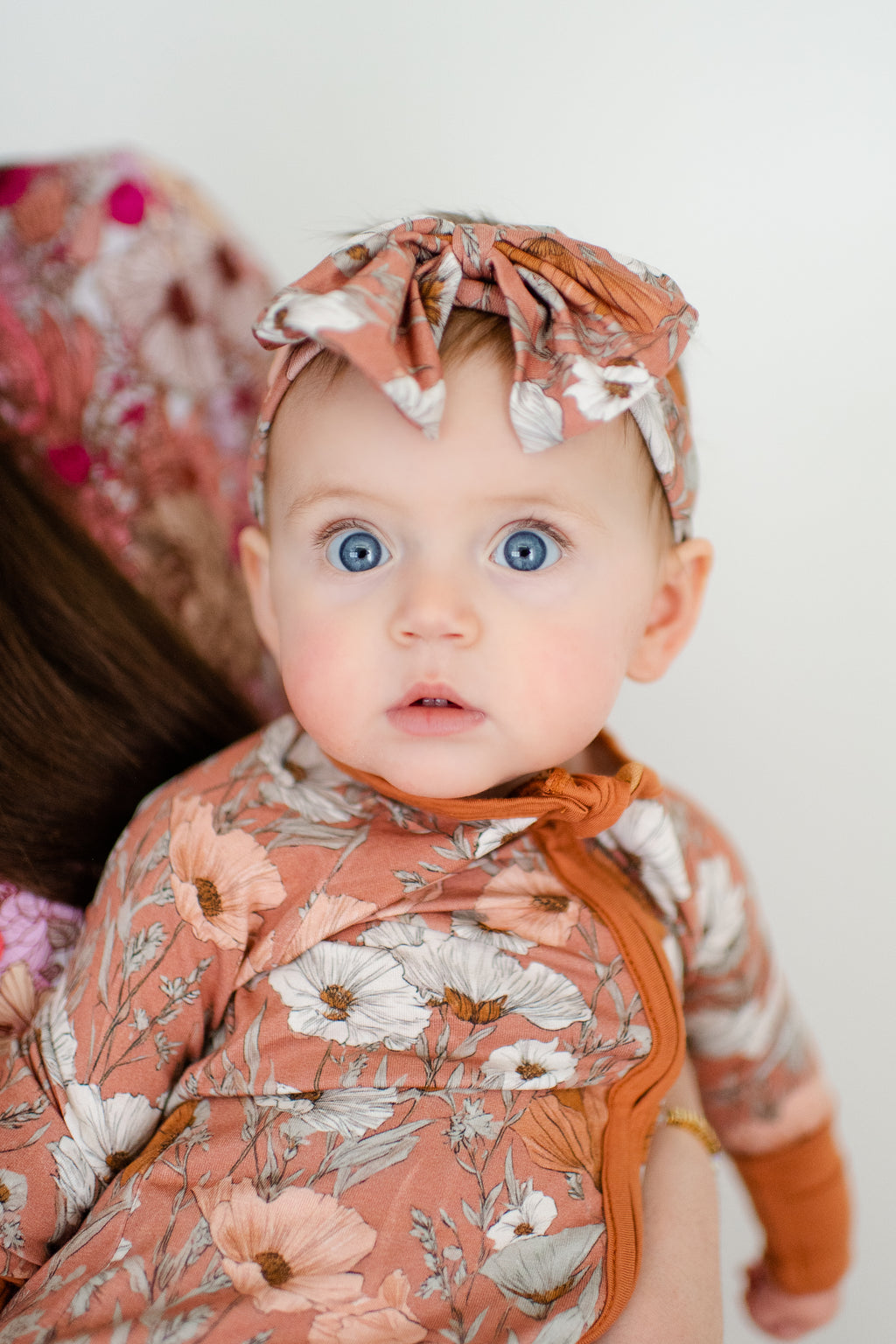 Rusty Floral Bow Headband