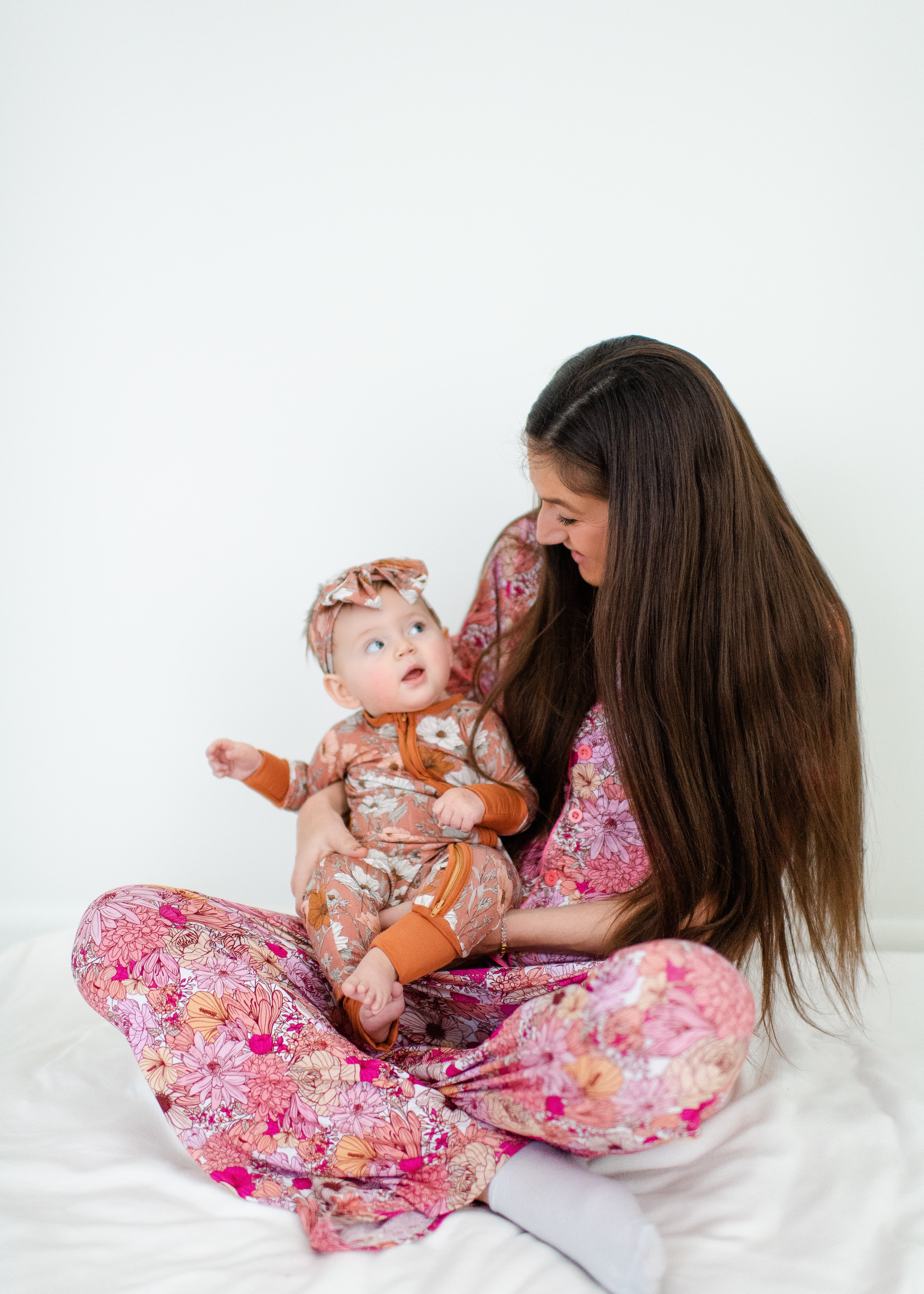 Pink Floral Mommy&Me set