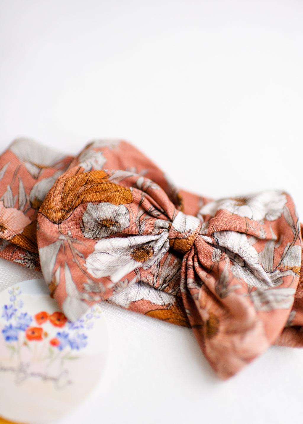Rusty Floral Bow Headband