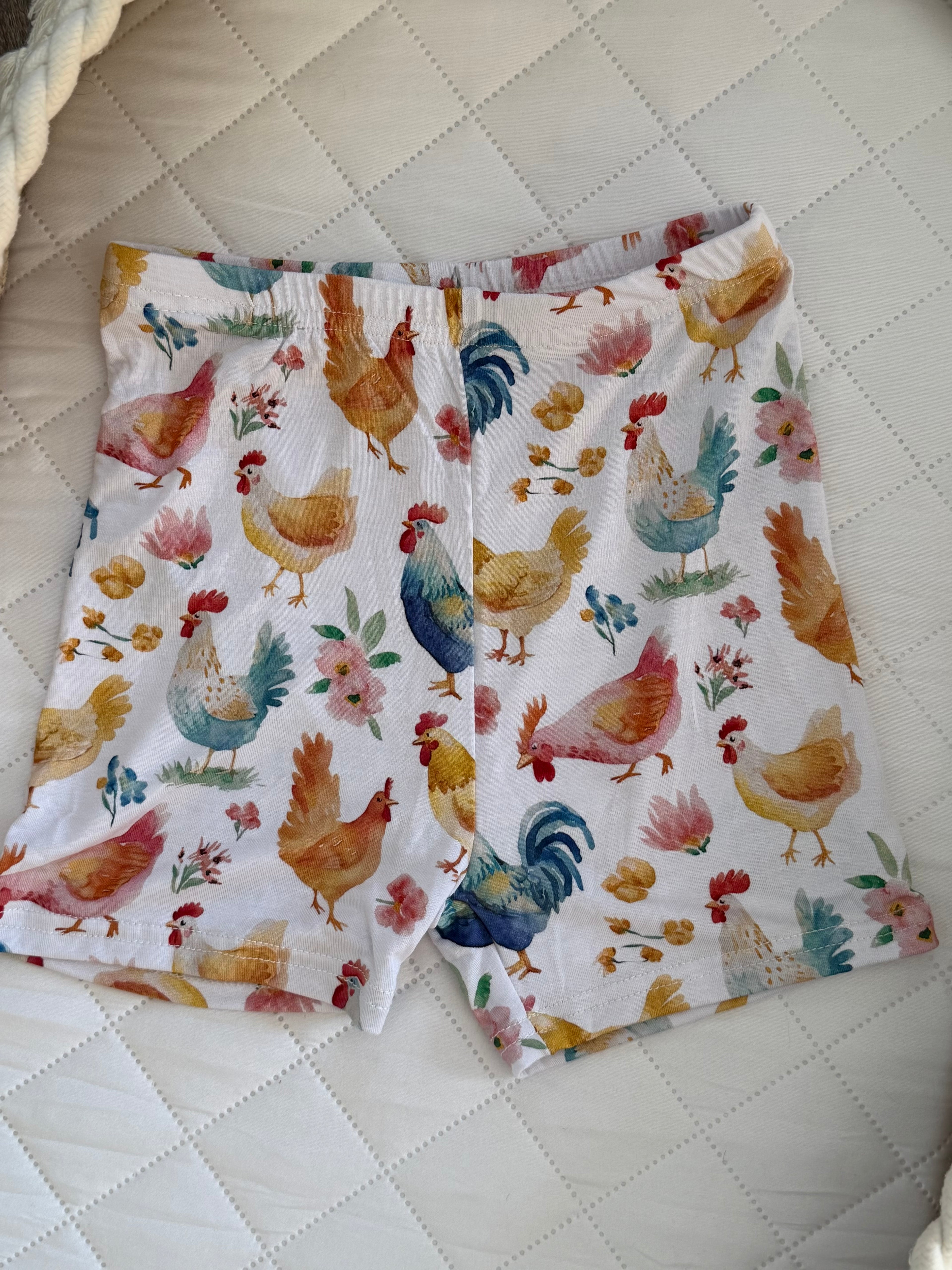 Rainbow Chicken Twirl Dress with Shorts