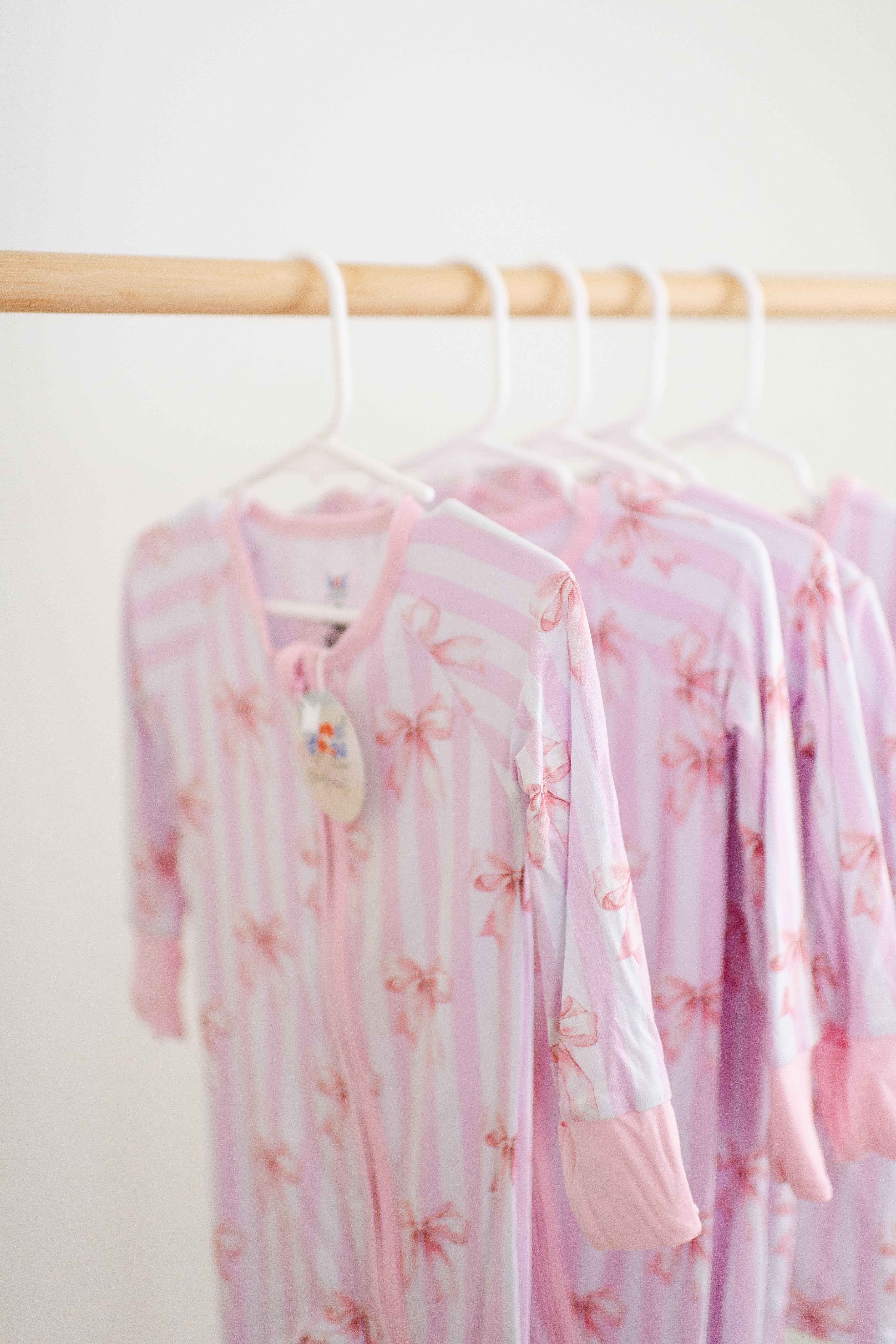 Pink Bows and Stripes Zippy