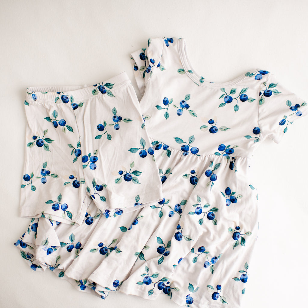 Blueberry Bliss Twirl Dress w/shorts