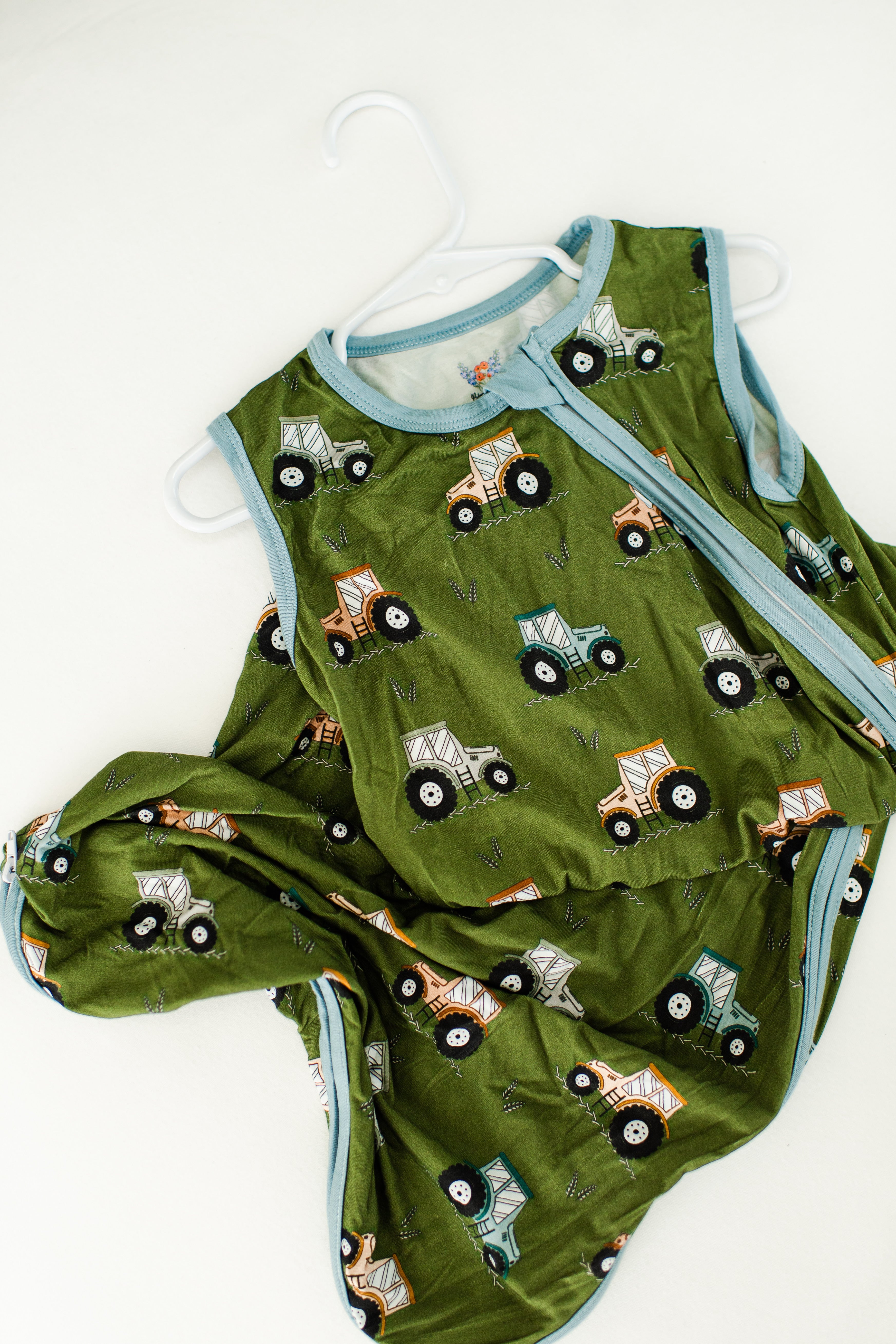 Green Tractor Snuggle Sack